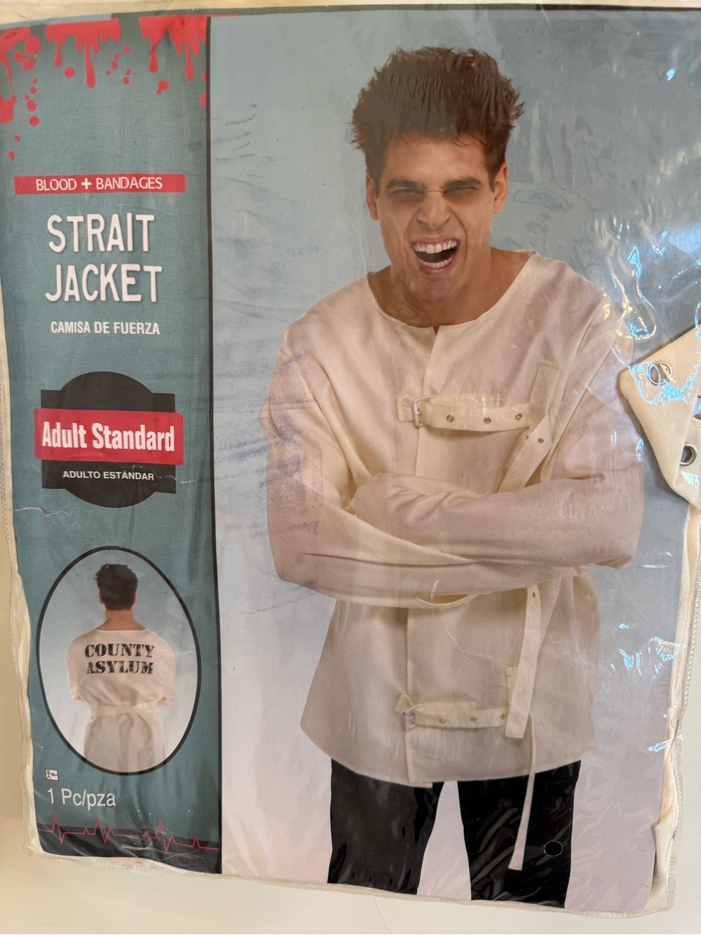 Spirit Men’s Cream Strait Jacket Costume Vest